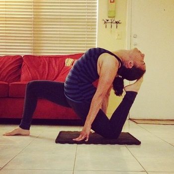 Rachel doing a backbend