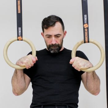 Hand Wraps, Grips, & Other Hand Care Methods for Using Gymnastic Rings 2 Ryan Hurst demonstrating how to grip gymnastics rings