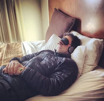 Ryan Hurst catching up on his sleep