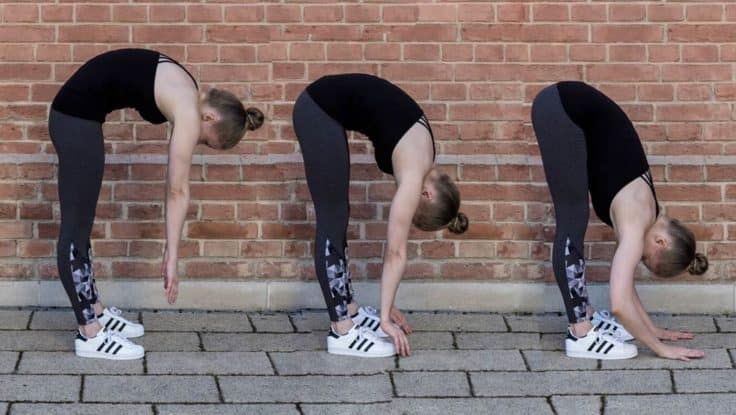 stretching the hamstrings to get more flexible