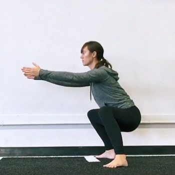 How To Overcome Your Hip Pain: Daily Exercise Routine 2 Rose performing a squat for hip pain