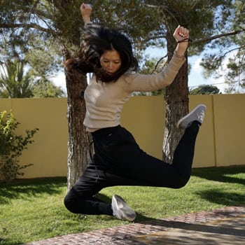 Woman jumping