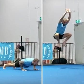 performing good form burpee exercises