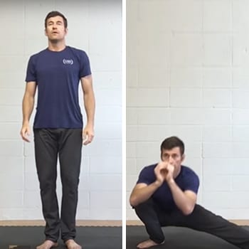 Jeff doing a cossack squat