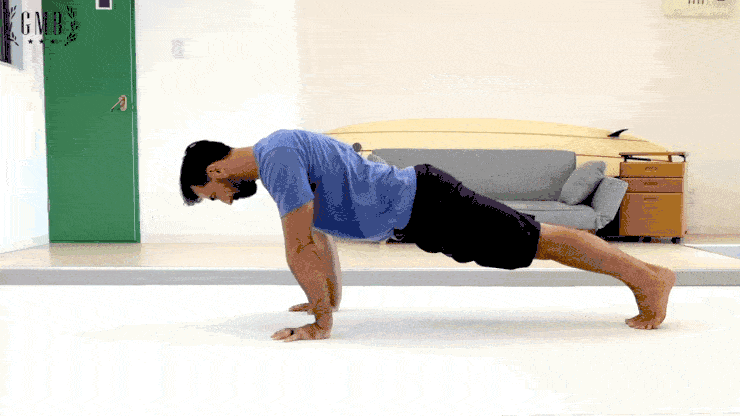 full negative to kneeling push-up