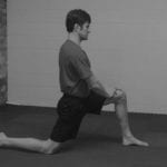 jeff doing a hip stretch