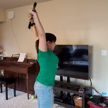 broom stretch overhead