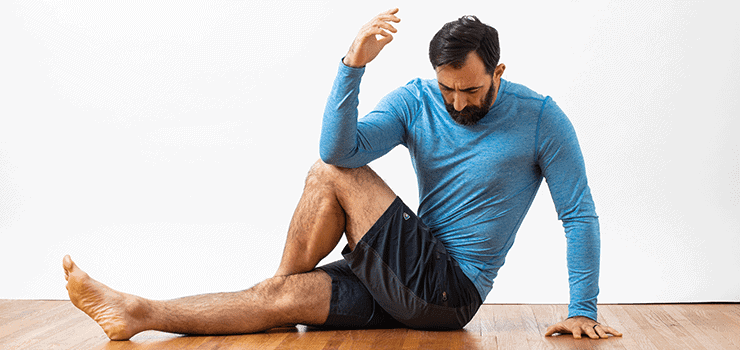 rotating hip stretch