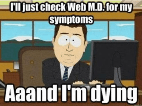 web md symptoms equal death