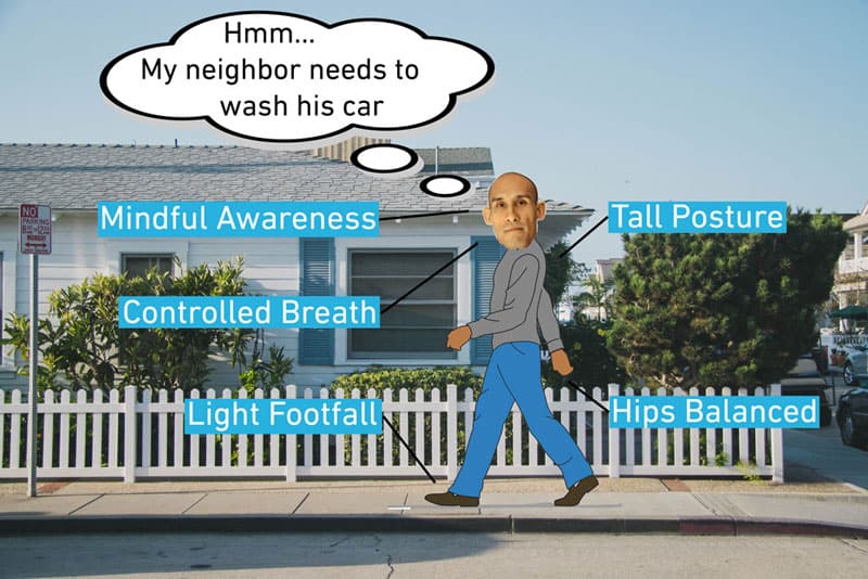 Jarlo walking in a fictional neighborhood