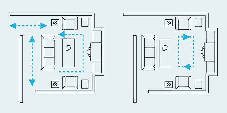 Making Space At Home To Get Your Movement In 2 make space at home floor plans side by side