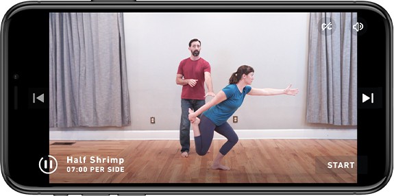 An Integral Strength session displayed on a phone