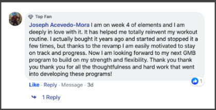 Guarantee 2 fb testimonial in love with elements