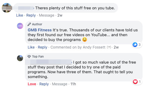 🎙️ YouTube: A Love/Hate Story 1 Facebook comment about how you don't need to buy GMB programs because everything is free on YouTube anyway, hahahaha