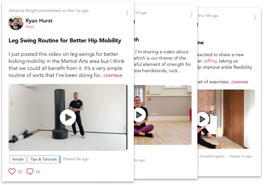 Screenshots of 3 tutorials in Alpha Posse