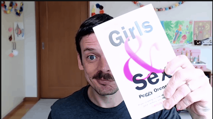 Raising Strong Girls: Advice from Juliet Starrett 2 Andy reading Peggy Orenstein