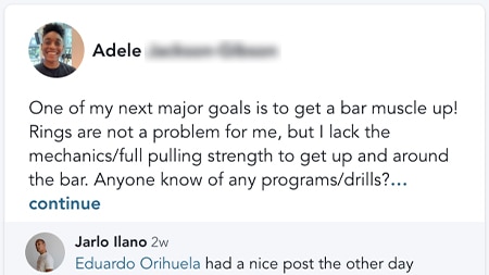 Screenshot of a GMB Alpha Posse member getting a question answered