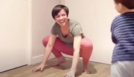 A GMB Fitness client training at home