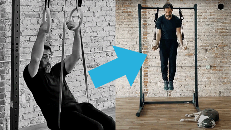 GMB Head Coach Ryan Hurst demonstrating the wrong way and the right way to learn muscle-ups
