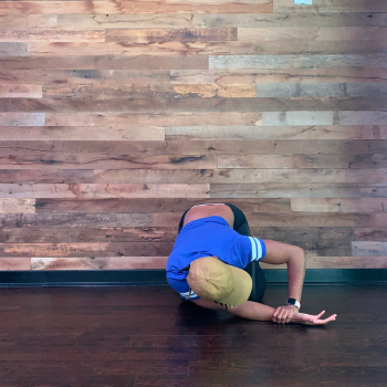 Posterior Shoulder stretch on ground