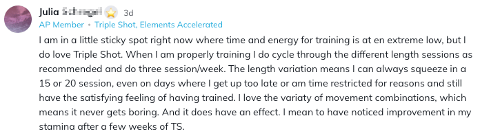 Triple Shot Conditioning 10 tsc8